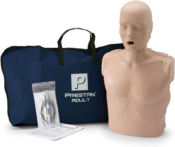 Lightweight Professional Adult CPR/AED Training Manikin with CPR Monitor - Real Life Training & Visual Feedback for Training Students - Includes 10 Lung Bags