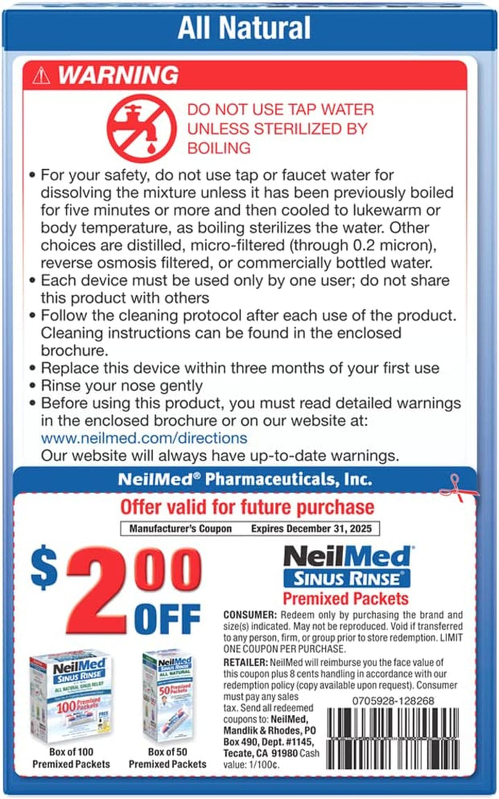 Nasaflo Daily Nasal Hygiene 60 Premixed Packets