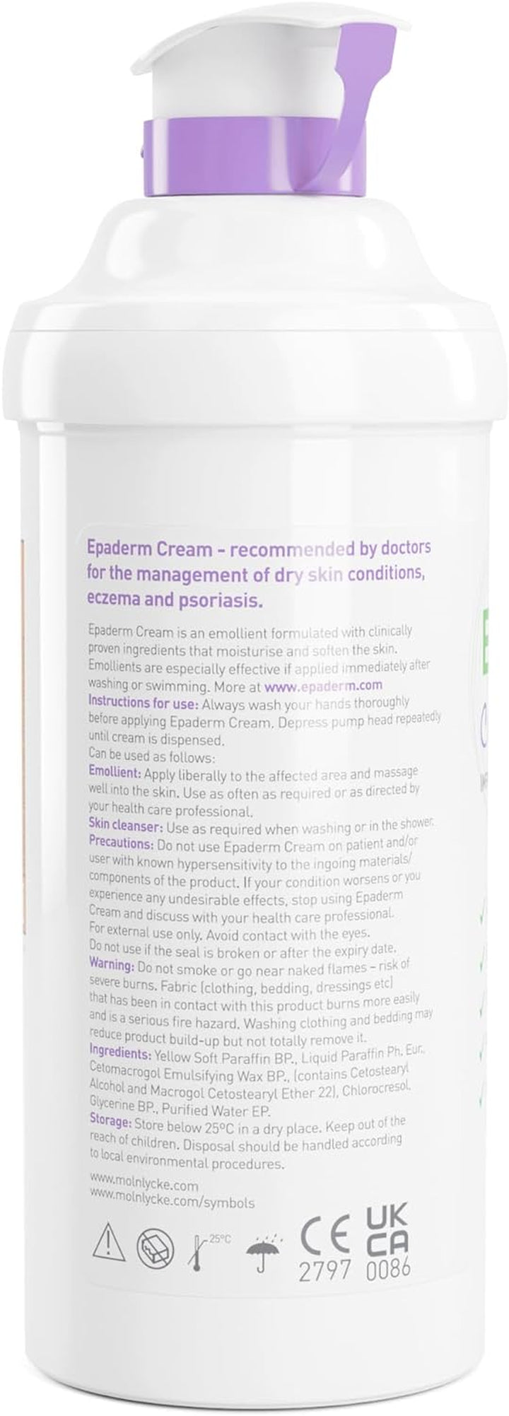 Moisturising Cream for Dry Skin, Including Eczema and Psoriasis, 500G Pump