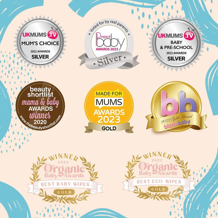 Originals Baby Wipes, 100% Biodegradable, Plastic Free, 99.6% Purified Water, Newborn Wipe, Vegan, Paraben and Perfume Free, NHS Approved (12 Packs of 64, 768 Wipes)