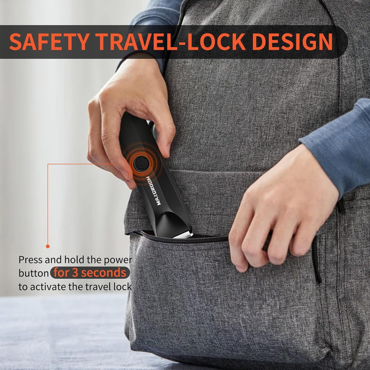 Manscape Body Hair Trimmer Men, Electric Razor for Pubic Hair, Ball Shaver with Stored Case, IPX7 Waterproof Body Groomer for Private Parts (Black)