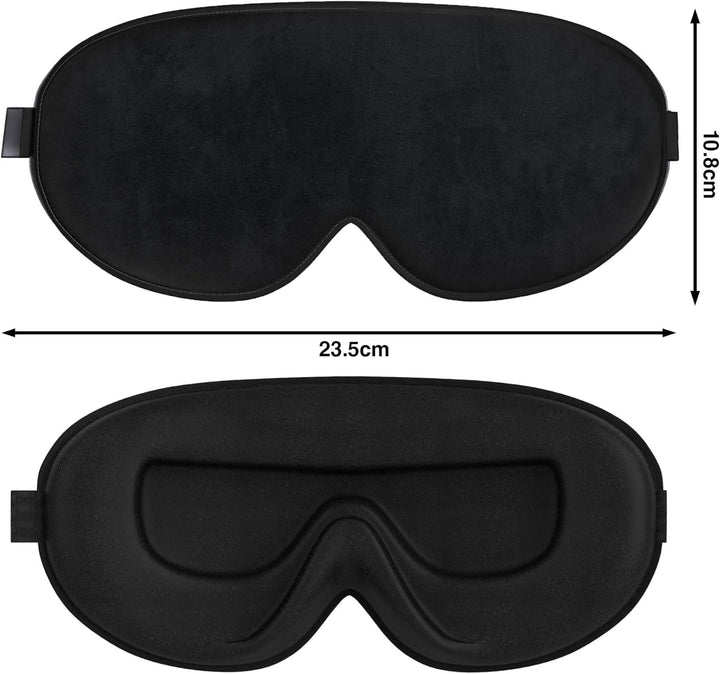 100% Blackout Eye Mask for Women & Men - Sleep Mask - Zero Eye Pressure Eye Mask for Sleeping - Eyelash & Eye Movement Friendly Sleeping Mask with Adjustable Strap - Premium Sleep Mask for Travel