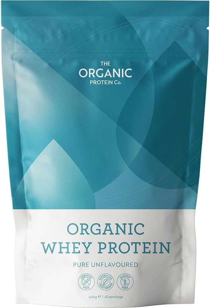 The Organic Protein Co. – Madagascan Vanilla Organic Whey Protein Powder | No Additives, Undenatured, Bioactive, UPF Free, No Emulsifiers, Primarily Grass Fed, Vegetarian, Gluten Free – 400G