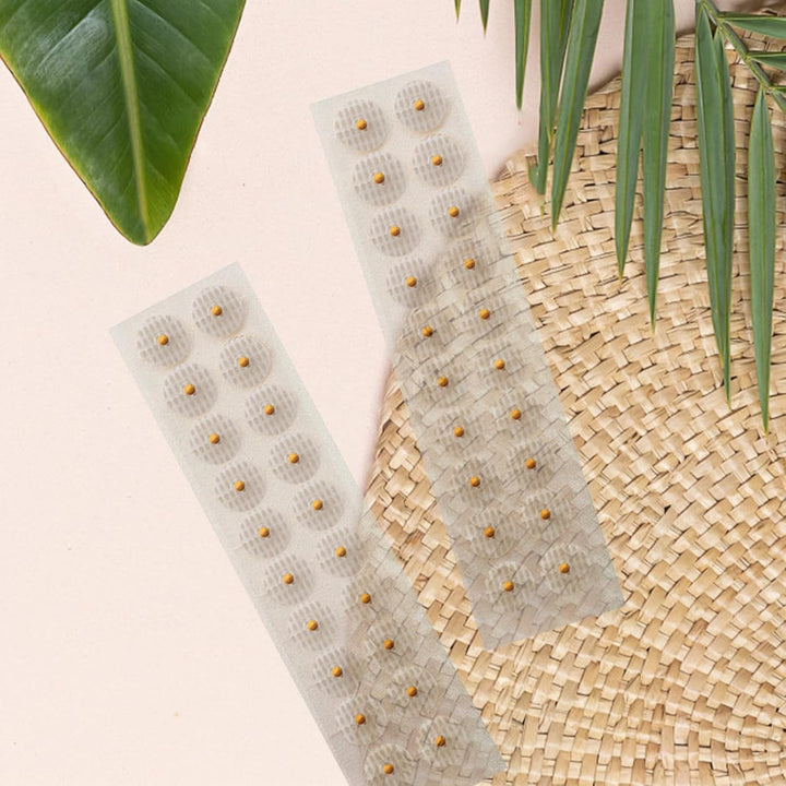 200 Stickers Ear Seeds 24K Gold, Acupuncture Ear Seeds,Acu Seeds,Disposable Ear Health Care Sticker,Helps Stress,Migraines Anxiety, Insomnia,Depression and Menopause Symptoms