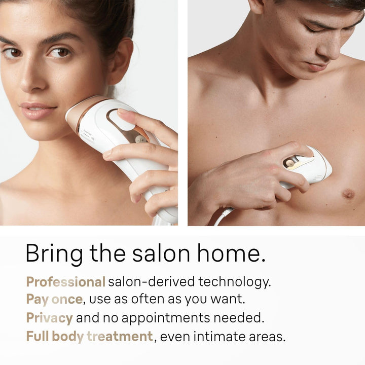 IPL Silk Expert Pro 5, Visible Permanent Hair Removal for Women & Men with Venus Razor and Precision Head, Premium Pouch, Alternative for Laser Hair Removal, PL5124, White/Gold