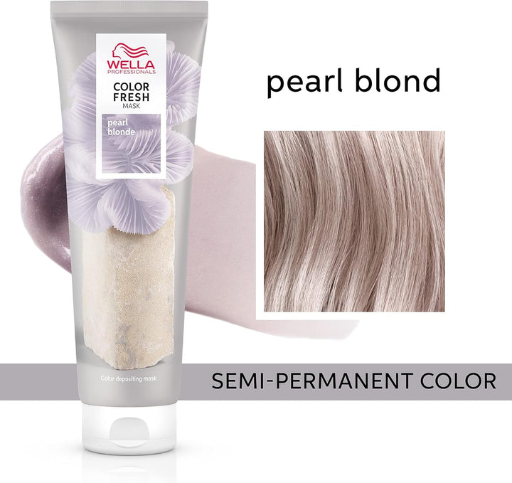 Wella Professional Color Fresh Mask | Temporary Color Refresh Treatment |Semi-Permanent Hair Dye | Wash Out Colour |150Ml | Pearl Blonde