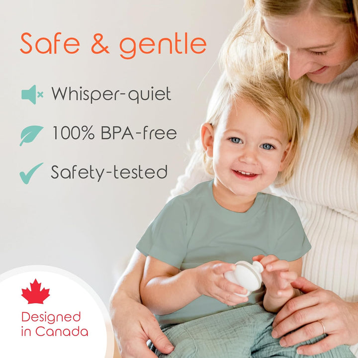 Award-Winning Electric Baby Nail File - Automatic Safety Stop, Baby Nail File Electric with 4 Filing Pads from 0 to 12+ Months, Includes Travel Case