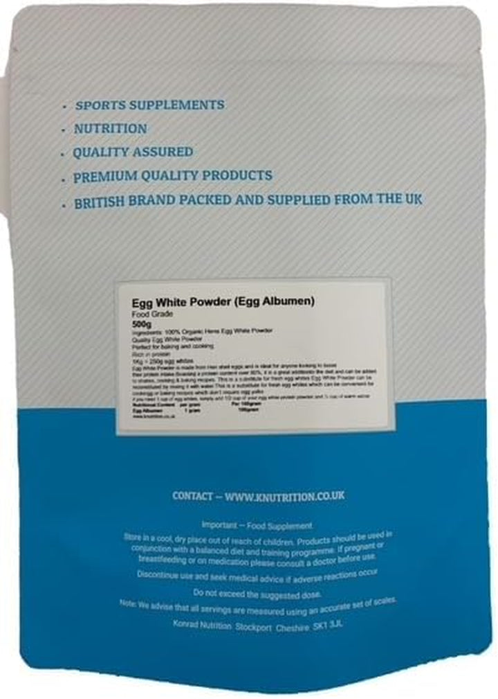 Egg White Powder - High Protein Muscle Growth - Vegetarian Halal Kosher (1000G)