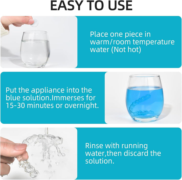 Retainer Cleaner,Retainer Cleansing Tablets, Denture Cleaning Tablet, Retainer,Dentures,Mouth Guard Cleaner 12 Tablets