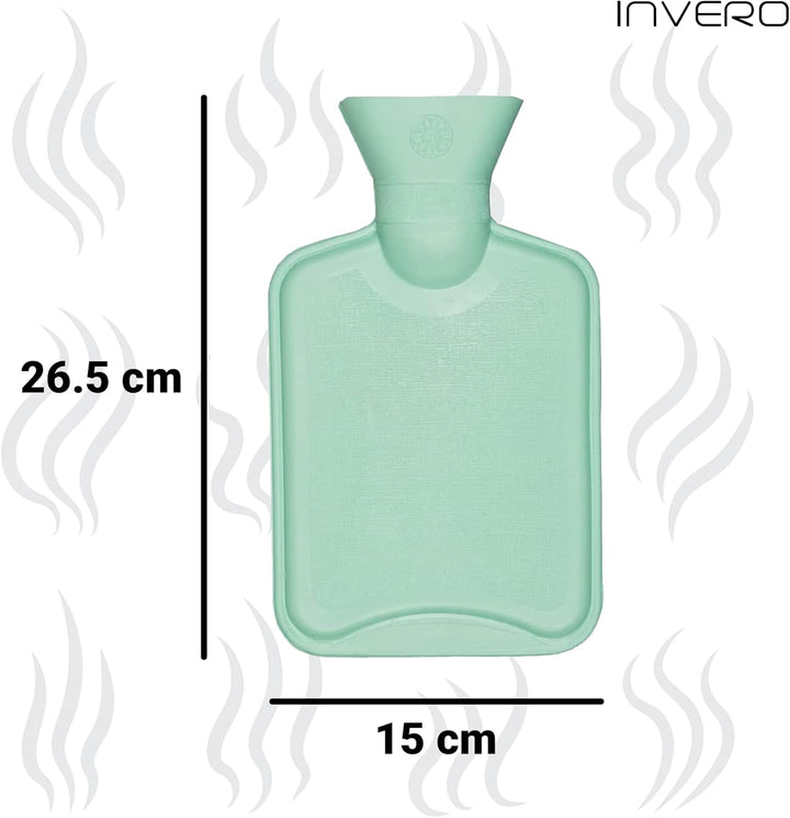 Hot Water Leak-Proof Bottle 1 Litre - Ideal for Pain Relief for Waist, Back, Neck, Legs, Shoulders or for Cosy Winter Cold Nights