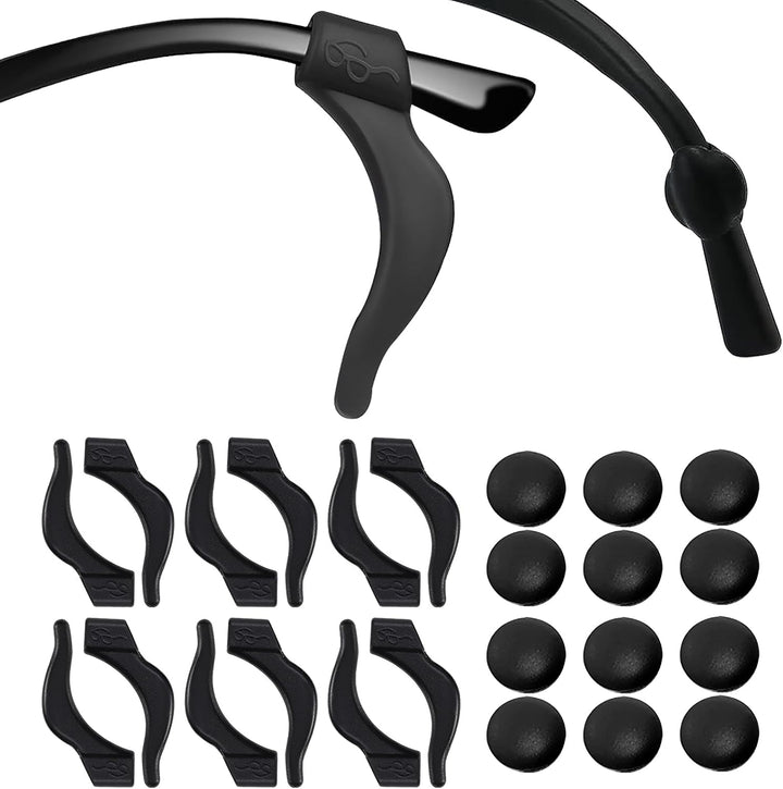 12 Pairs anti Slip Glasses Grips, Universal Ear Hooks, Glasses Grips behind Ears, Eyeglasses Temple Cover Ear, Silicone Slip Stop, Sport Glasses Holder, for Sunglasses, Reading Glasses