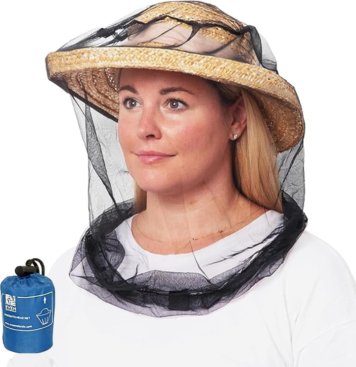 Head Mosquito Net - Insect Repellent, Garden Netting Smidge Insect Repellent, Extra Fine Holes, Insect Netting, Bug Face Shield, Soft Durable Fly Screen, Protection for Insects