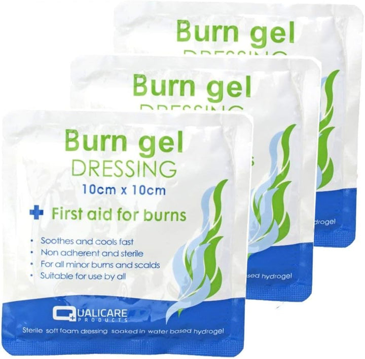 First Aid Burn Gel Dressing 10Cm X 10Cm Medium Size - Emergency Burncare for Scolds & Burns
