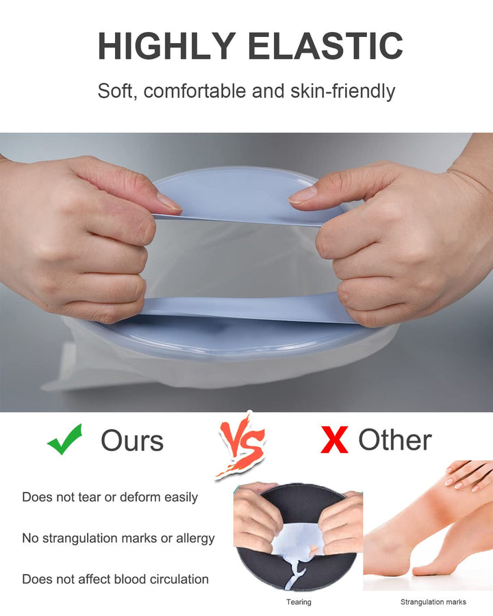 Waterproof Foot Cover for Shower, Soft Comfortable Cast Cover for Foot, Ankle Cast Covers for Shower Adult, Reusable Cast Protector, Elastic Cast Bag for Bandage, Wound Care Supplies
