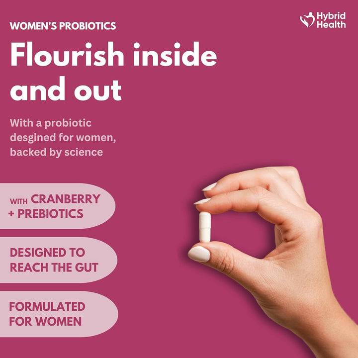 Probiotics for Women | 120 Vegan Capsules | 50 Billion CFU Womens Probiotics for Gut Health | 11 Probiotic Researched Strains with Prebiotics & Cranberry Extract | Vegan Non-Gmo