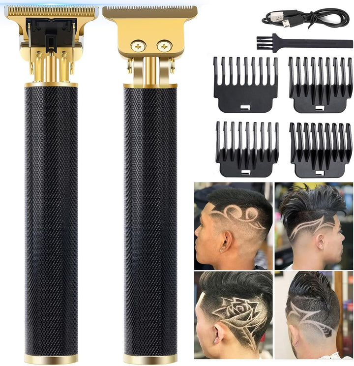 Hair Clippers for Men, Rechargeable Beard Trimmer with 4 Limit Combs, Grooming Kit for Barbers Haircut, USB Type-C Charging, Professional Shaver Gifts