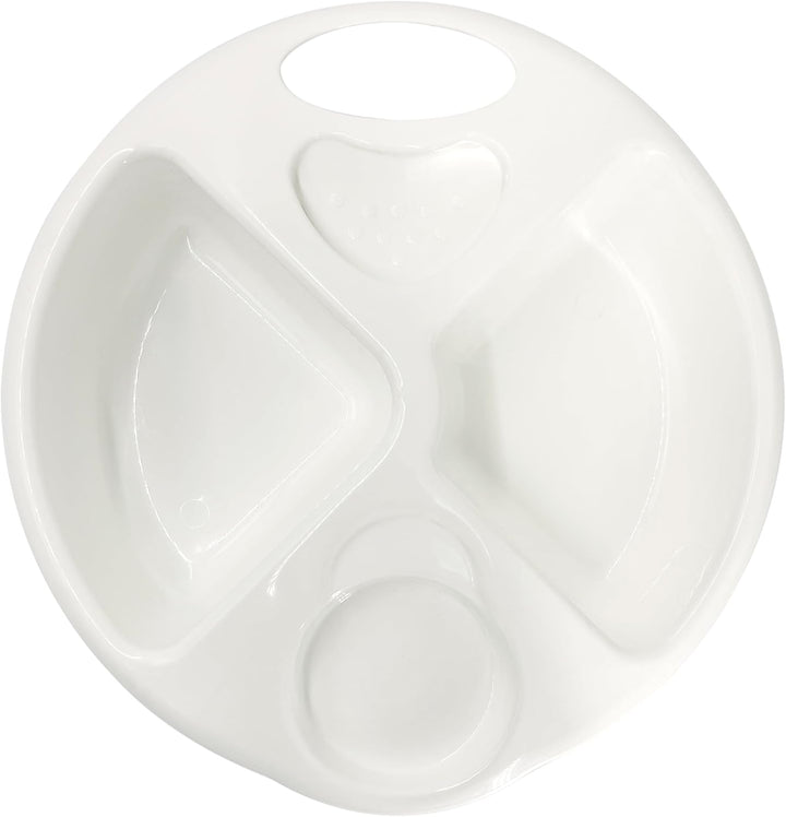 Top & Tail Bowl, Everyday Usage, Top & Tail Bowl for Baby'S Baths, 2 Separate Areas for Top and Tail Sponges, Ergonomic Design, Lightweight & Portable, Easy Clean, 0M+, Bright White