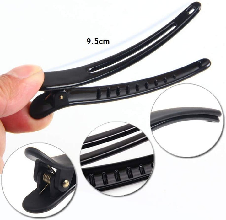 12Pcs Hair Sectioning Clips + 1Pcs Professional Anti-Static Metal Tail Hair Comb, Makeup Hairdresser Clips for Styling of Women Girls Hairdressing Salon Tool Set