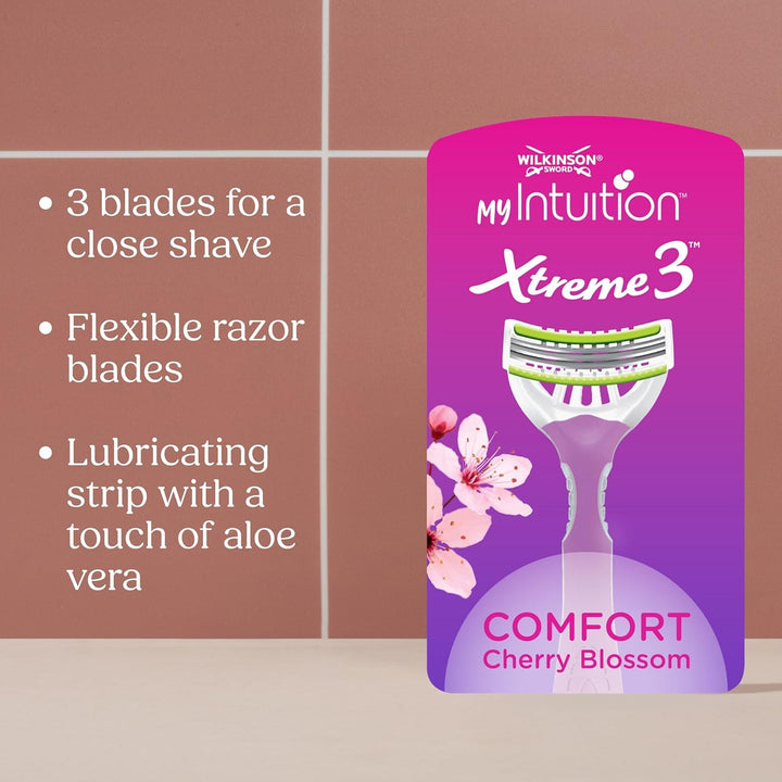 – Intuition Comfort Xtreme for Women | Disposable Razors | Flexible Blades | Hydrating Aloe Vera Strips | Pack of 6 Razors + 2 Free