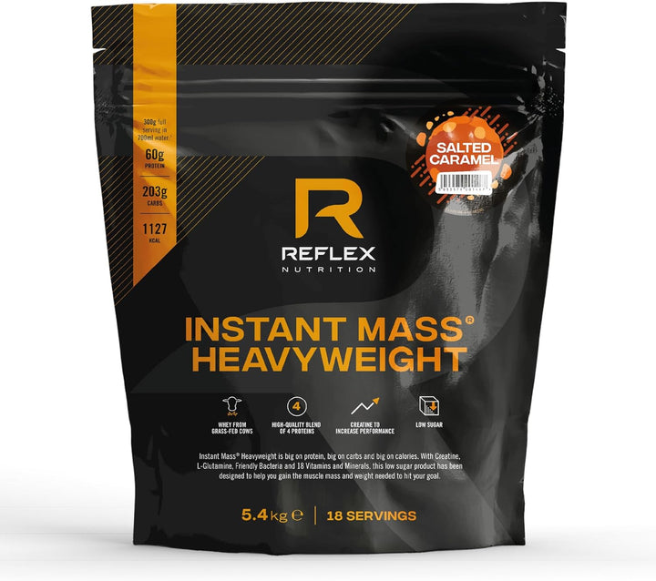 Nutrition Instant Mass Heavyweight - Mass Gainer - over 1000 Kcal per Serving, 60G Protein, Creatine - High Calorie Post Workout or before Bed Protein Shake (Chocolate Perfection, 2 Kg)