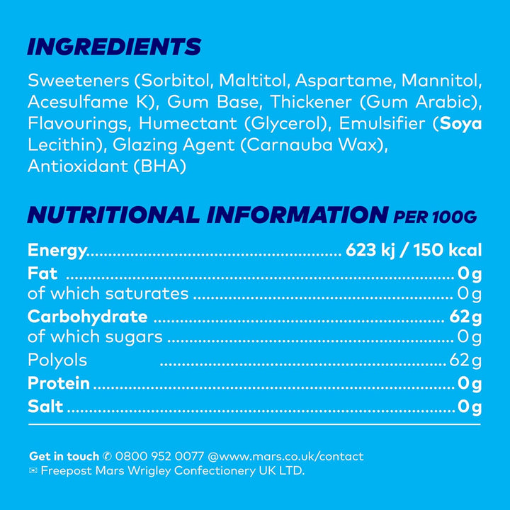 Wrigley'S Extra Chewing Gum, Peppermint Flavour, 46 Pieces, Sugar Free Chewing Gum Bottle with Xylitol