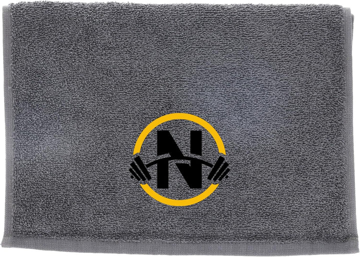 Gym Towel with Monogrammed Embroidery Initial Gift for Men & Women, Training Accessory Gift, Gym Towel Present for Weight Lifting Birthday, Retirement, Christmas - Black, J