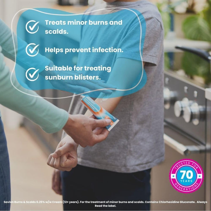 Burns & Scalds 0.25% W/W Cream, First Aid Treatment to Provide Effective Relief for Minor Burns, Scalds and Sunburn Blisters (30G, 1 Pack)