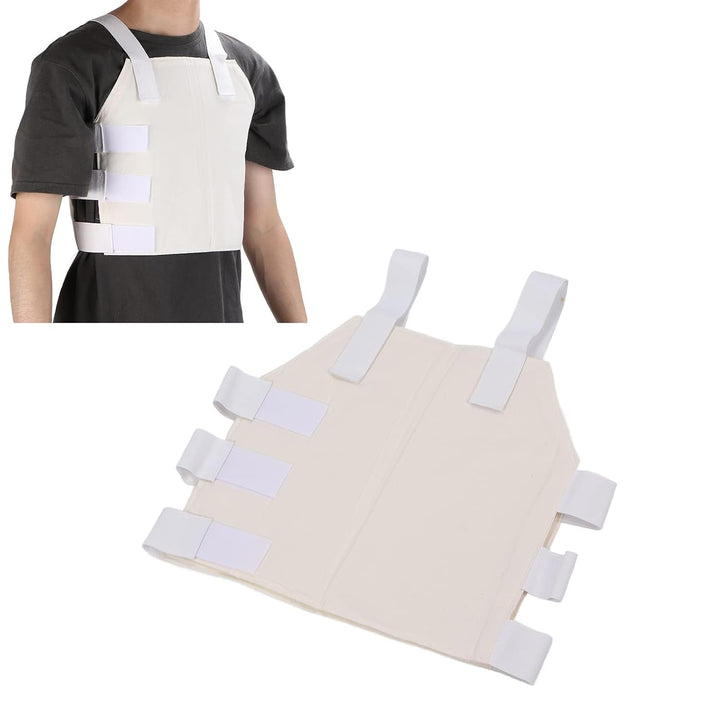 Broken Rib Brace, Chest Sternum Protector Support Brace Breathable Chest Wrap Belt for Men and Women Broken Fractured, Dislocated Cracked Ribs Open Heart Surgery Recovery