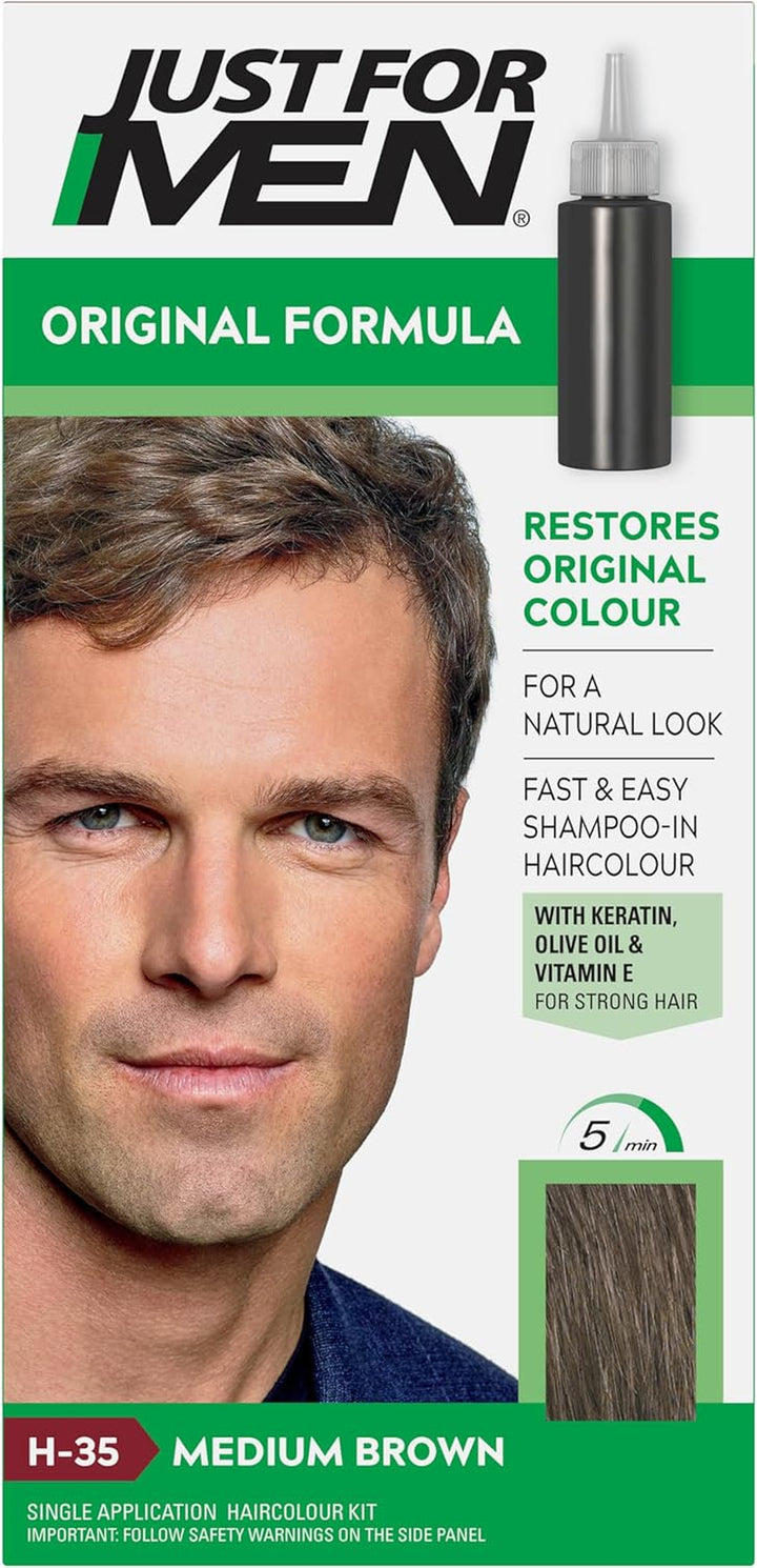 Original Formula Dark Brown Black Hair Dye, Restores Original Colour for a Natural Look � H45