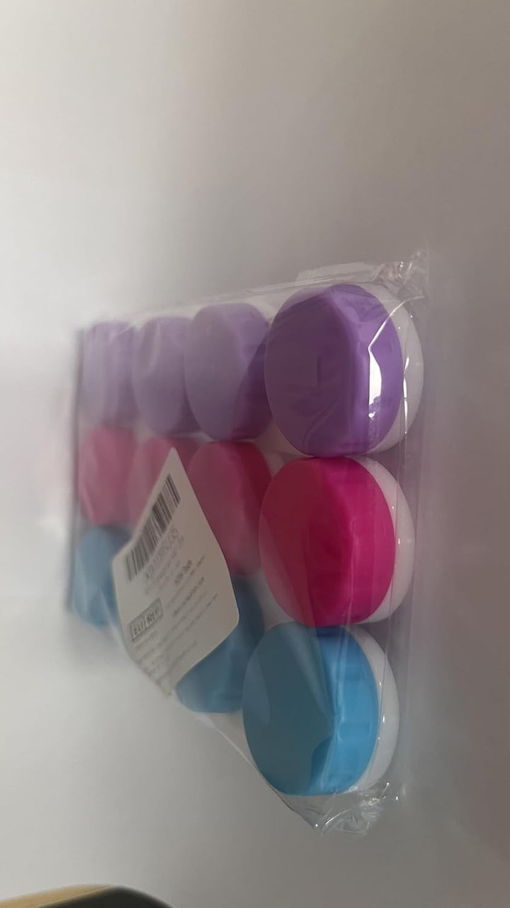 6 Packs Contact Lens Cases, Contact Lenses Holder Box with Left/Right Caps for Home Travel Outdoor