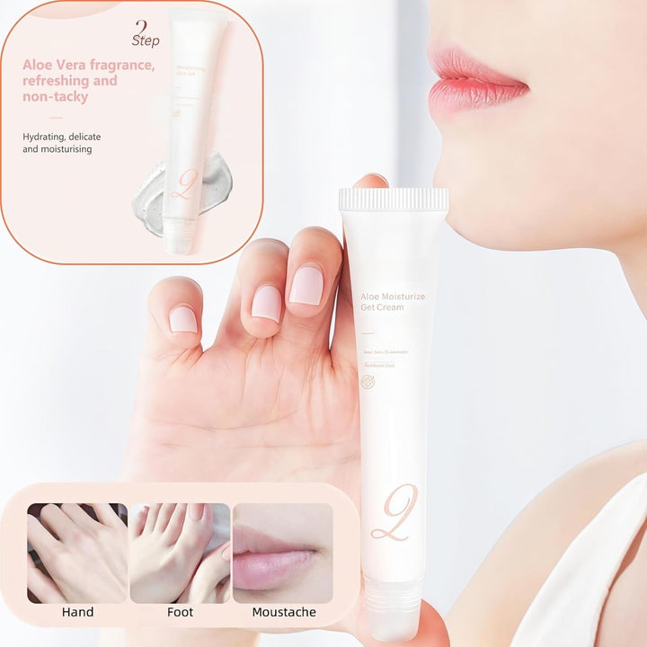 Gentle Facial Hair Removal Cream for Women, Painless Lip Hairs Remover Kit, Soothing & Moisturizing Hair Removal Cream, Safe for Sensitive Skin & Delicate Areas (Comes with Small Scraper)