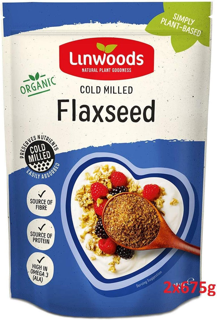 Organic Milled Flaxseed, 425 G - Pack of 2.