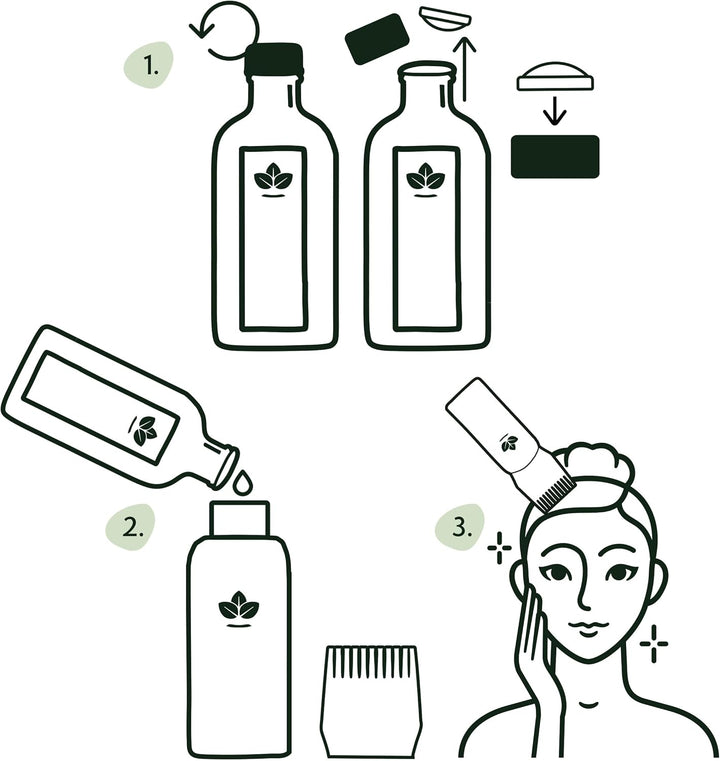 Easy Pump Oil Dispenser & Precision Applicator Comb Duo, for Hair Oiling, Root Comb Applicator & Pump Dispenser, Hair Tools, Pack of 2