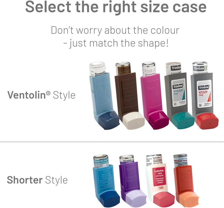 Sport Collection of Inhaler Cases – for Ventolin and Shorter Style Inhalers – Vegan Leather Case for Kids and Adults – Handmade in England (Neon Geometric, Shorter Style)