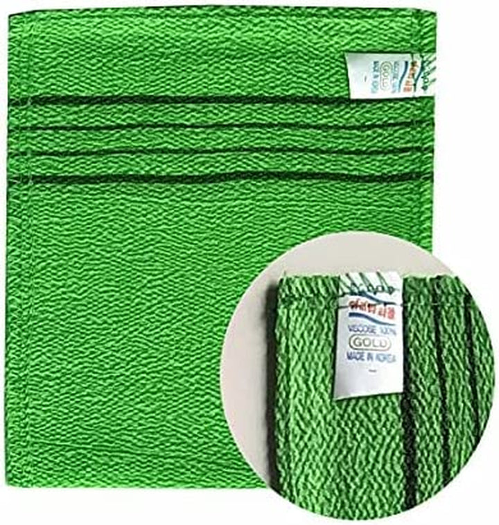 -Korean Exfoliating Towel Washcloth Mitts 12Pcs(Green4,Red4,Yellow4)/Korean Italy Towel Skincare Exfoliating Scrub Bath Cloth Remove Dead Skin