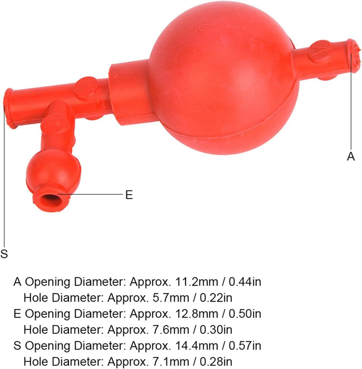 Quantitative Suction Bulb, Rubber Pipette Filler Rubber Pipets Pipetting Ball Quantitative Suction Bulb Pipette Filler Lab