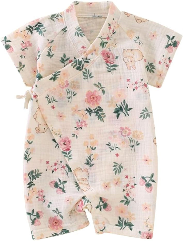 Japanese Kimono Baby Thobe Cotton Yarn Pajamas Robe 0-24 Months