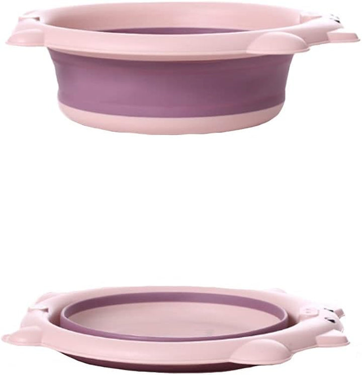Baby Collapsible Wash Basin Multipurpose Portable Kids Folding Wash Basin Bowl Dish Tub for Home Kitchen Bowl Outdoor Travel Camping Washing