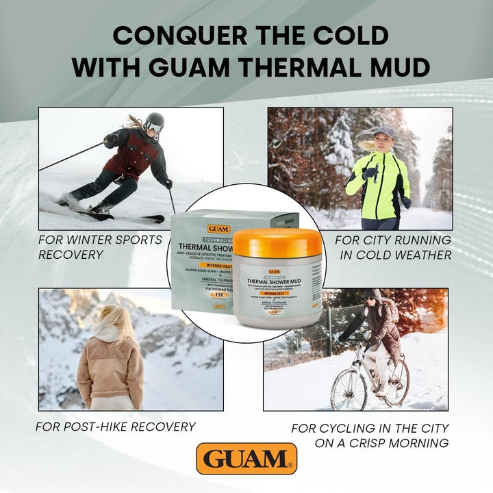 FIR Tourmaline Shower Mud Cellulite Remover – 3-Min Thermal anti Cellulite Draining Treatment – 400Ml Hot Cellulite Cream for Tummy, Legs & Buttocks – Seaweed Skin Firming, Tightening Body Mask