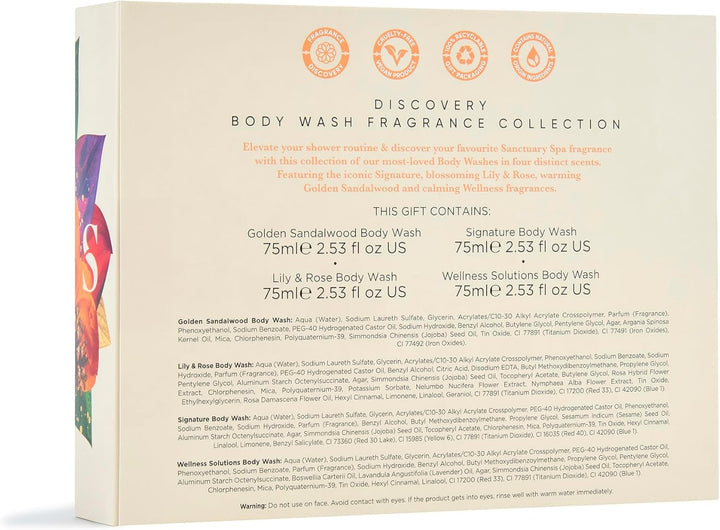 Spa Discovery Body Wash Collection – Luxury Multi-Scent Shower Gel Set for Women – Pamper & Refresh Bath Gift Set, Ideal for Self Care, Birthday & Christmas