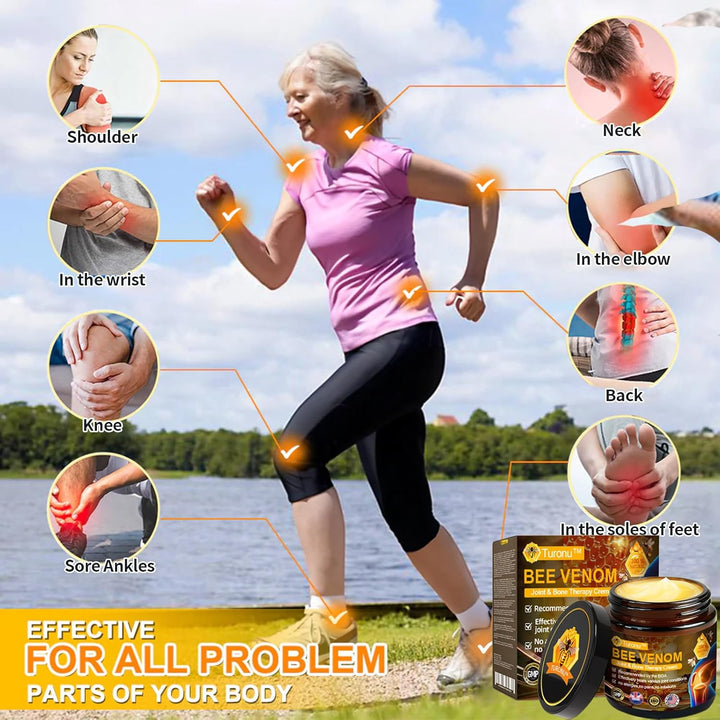 Turonu Bee Venom Treatment Cream, Professional Joint & Bone Therapy Crem,Turonu Bee Venom Repair Cream for All Skin Types (2)