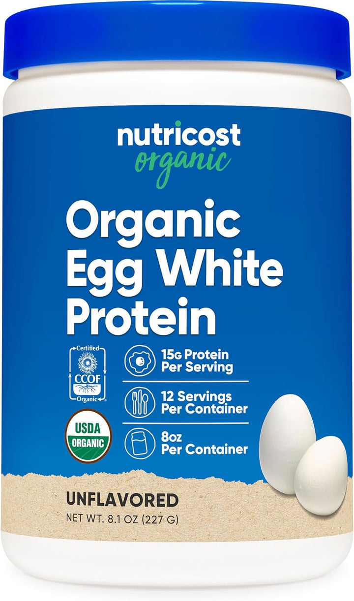 Organic Egg White Protein Powder 8Oz (Unflavored) - 15 Grams Protein per Serving, Gmo-Free, Gluten Free