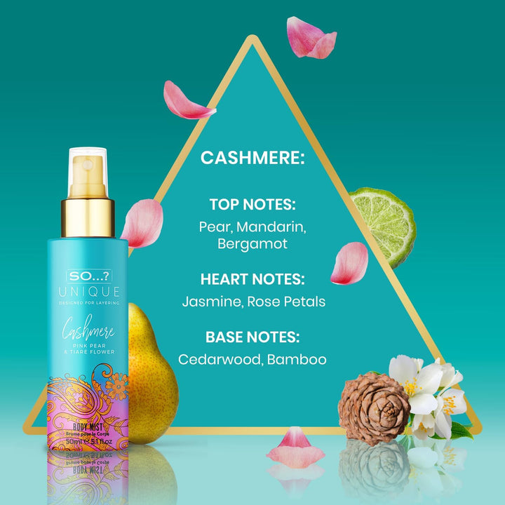 Unique Grande Womens Mini Mist Gift Set, Body Mist Fragrance Spray (6X50Ml)