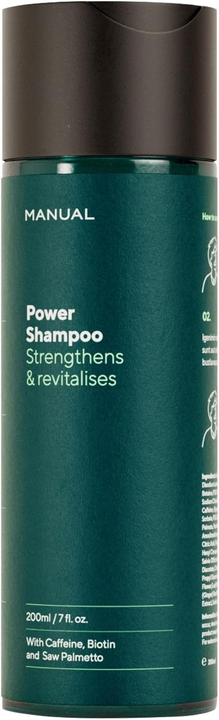 Biotin, Saw Palmetto & Caffeine Hair Growth  Shampoo for Men (200Ml) – Natural Formula to Stimulate & Revive Follicles – Use Daily to Support & Maximise Regrowth & Hair Health