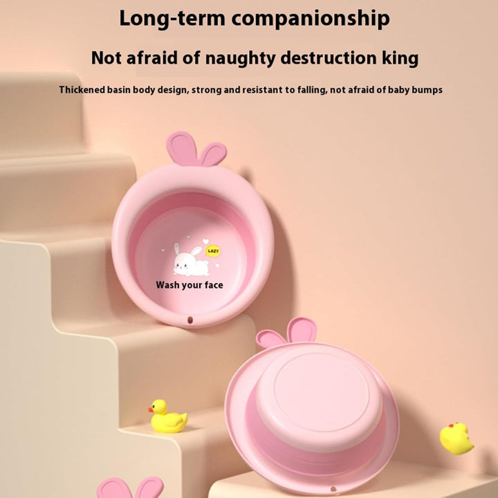 Foldable Baby Wash Basin - Flap Washbowl | Cartoon Folding Foot Basin Tubs, Portable anti Slip Babies - Wash Tub for Butt Feet Easy Shower Travel Outdoor