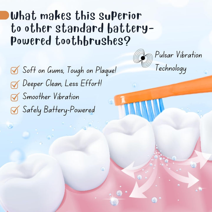 Minions Battery Powered Electric Toothbrush for Kids – Soft Rounded Bristles, Enhanced Vibration, Protection Cap & Battery Included | Gentle & Fun Oral Care for Children Ages 4+