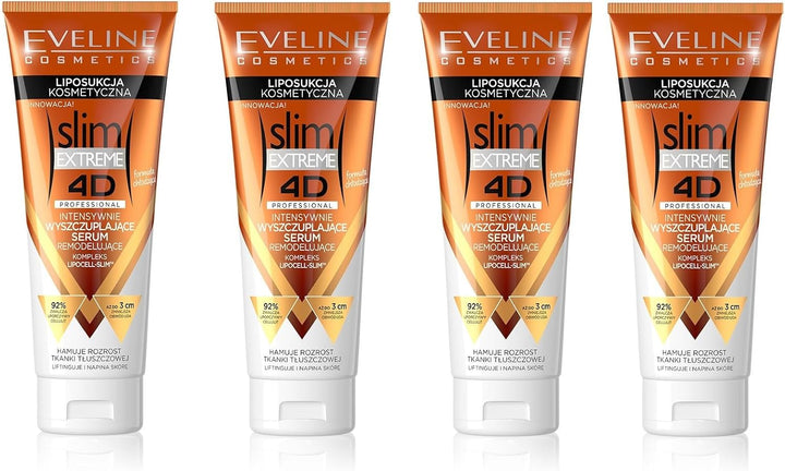 Slim Extreme 4D Super Concentrated Cellulite Slimming Hot Cream for Women Fast Fat Burning | 2-Week Lipo Shock Thearpy | Flat Belly, Slim Legs Waist , 250 ML, 1 Count (Pack of 1)