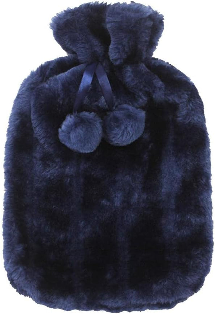 Hot Water Bottle | Cover Only | Thick Soft Fluffy Cover for 2L Hot Water Bag for Hot and Cold Compress Hand Feet Warmer Neck and Shoulder Pain Relief Extra Thick (Gray)