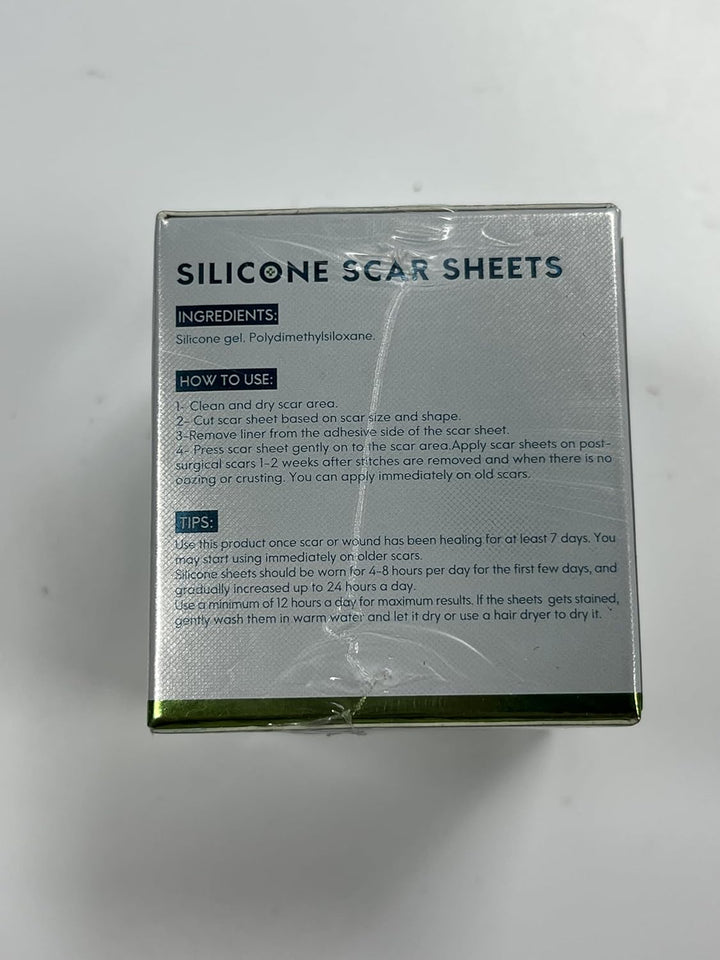 Silicone Scar Sheets, 1.6” X 60”Roll-1.5M, Scar Treatment Sheets, Silicone Scar Tape, Reusable, Thin, Flexible, Easy-Tear, for Old & New Scars, C-Section Surgery Scar Keloid Burn Acne