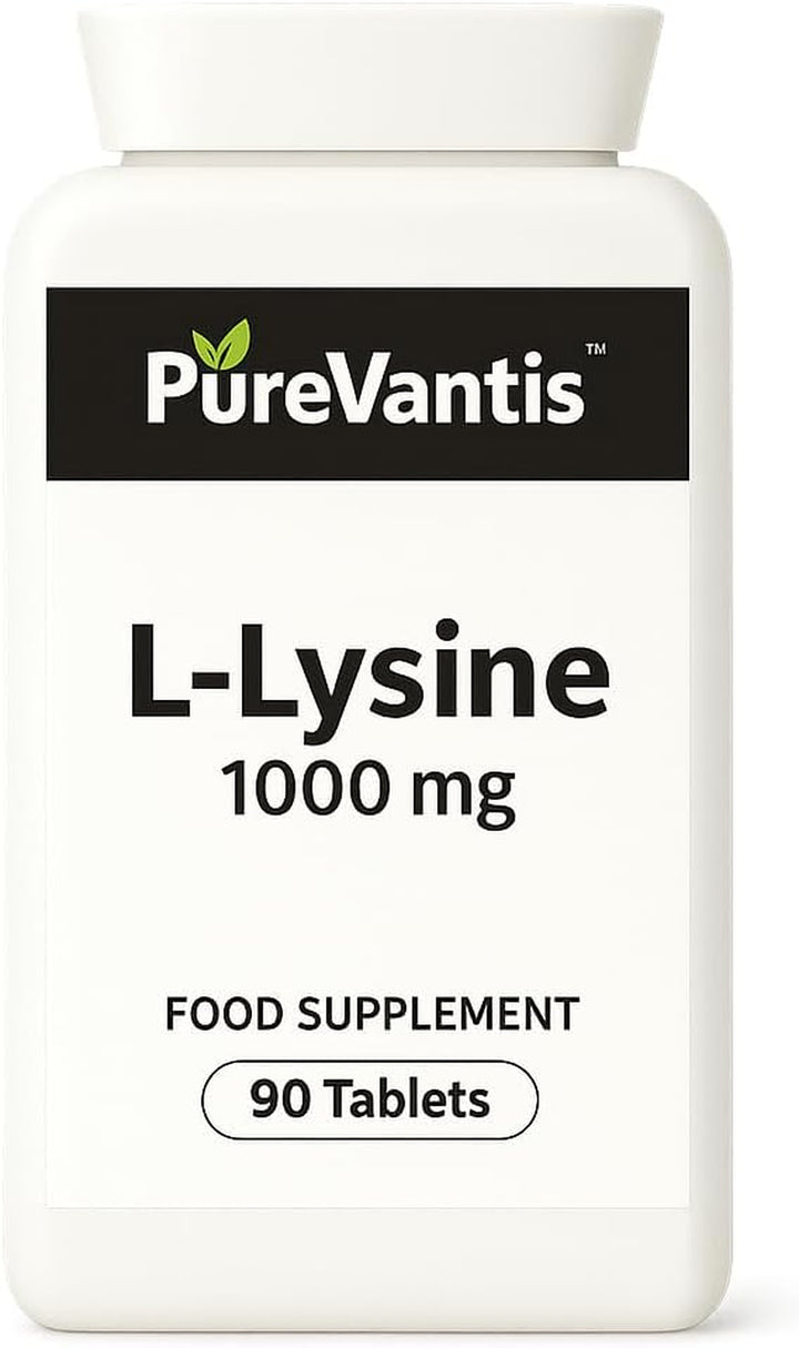 L-Lysine 1000Mg – 90 Tablets | Essential Amino Acid for Immune & Collagen Support, UK Made